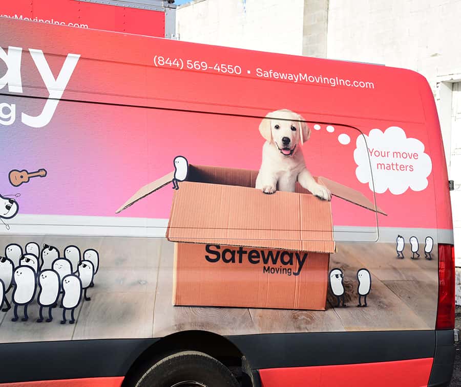 Safeway van livery reading Your move matters
